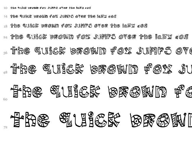 MTF Scribblie font waterfall